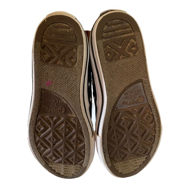 Converse All Star Black & Animal Print Sneakers Size 2 - Picture 8 of 8